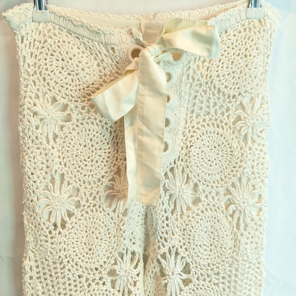 Free People Crochet white pants size M in EUC - Picture 7 of 13